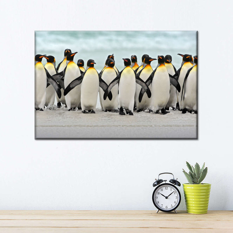 Waddle Of Penguins Wall Art