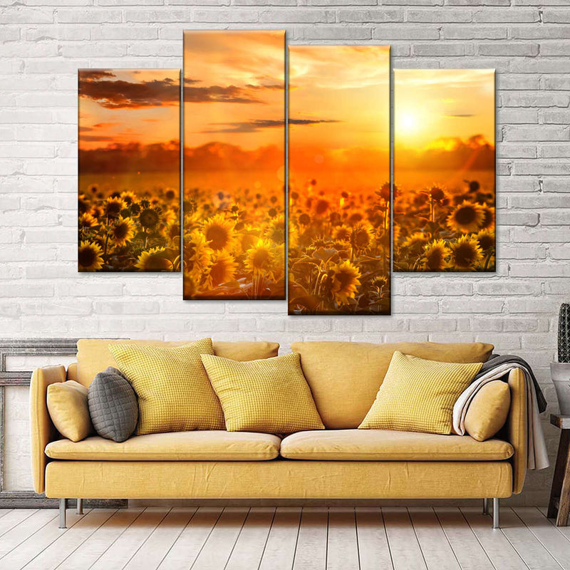 Yellow Sunset Wall Art