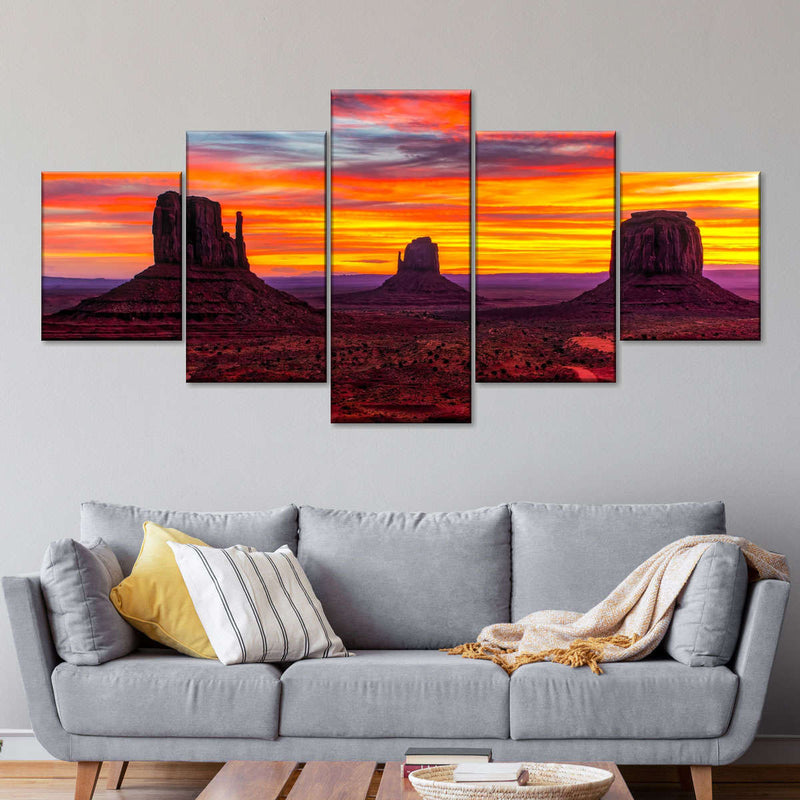 Monument Valley At Sunset Wall Art