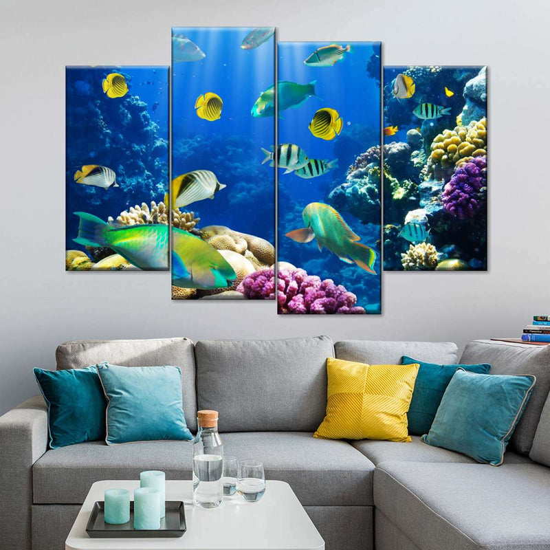 Underwater Sea Creatures Wall Art