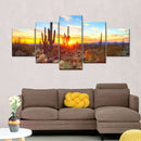 Desert Cactus Sun Ray Wall Art