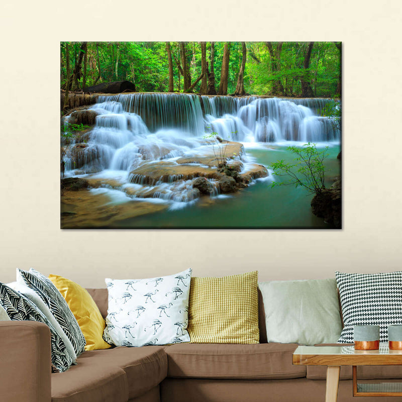 Kanchanaburi Deep Forest Waterfall Wall Art