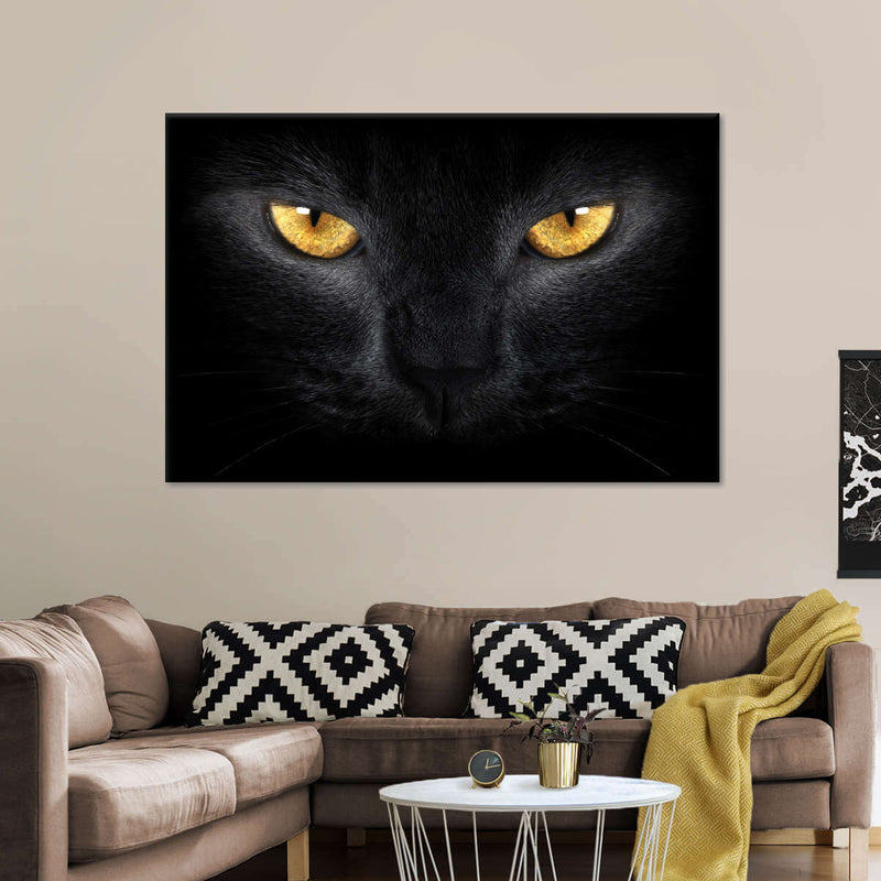 Yellow Eyed Cat Wall Art