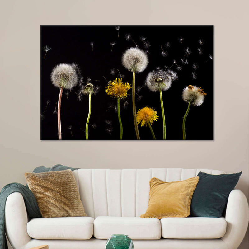 Dandelion In The Wind Wall Art