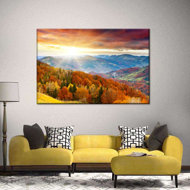 Mountain With Trees Wall Art