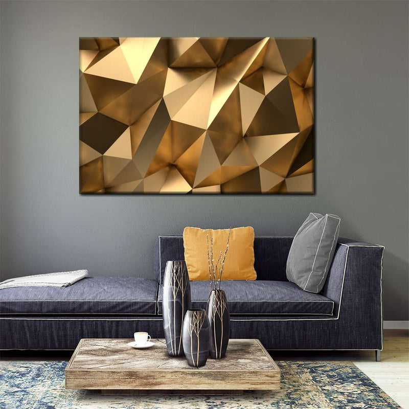 Golden Abstract Wall Art