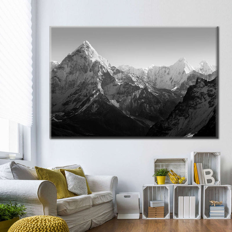 Black And White Mountain Wall Art