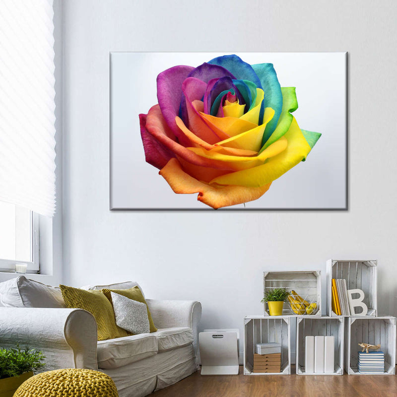 Rainbow Rose Wall Art