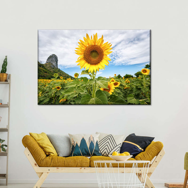 Golden Sunflower Wall Art