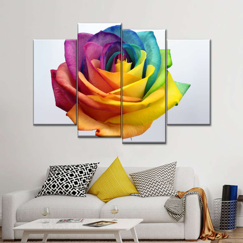 Rainbow Rose Wall Art