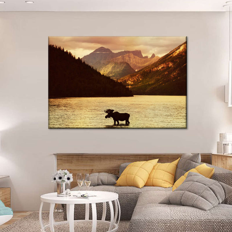 Lake Moose Wall Art