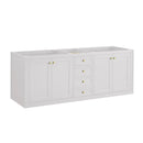 James Martin Chicago 72" Double Bathroom Vanity, Glossy White