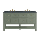 James Martin Breckenridge 60" Double Bathroom Vanity, Smokey Celadon