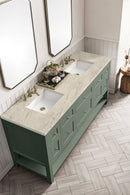 James Martin Breckenridge 72" Double Bathroom Vanity, Smokey Celadon