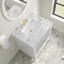 James Martin Myrrin 30" Single Bathroom Vanity, Bright White