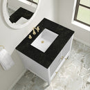 James Martin Myrrin 30" Single Bathroom Vanity, Bright White