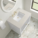 James Martin Myrrin 30" Single Bathroom Vanity, Bright White