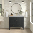 James Martin Myrrin 36" Single Bathroom Vanity, Carbon Oak