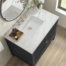 James Martin Myrrin 36" Single Bathroom Vanity, Carbon Oak