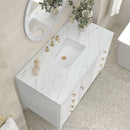 James Martin Myrrin 48" Single Bathroom Vanity, Bright White