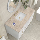 James Martin Myrrin 48" Single Bathroom Vanity, Bright White