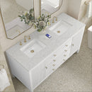 James Martin Myrrin 60" Double Bathroom Vanity, Bright White