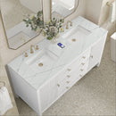 James Martin Myrrin 60" Double Bathroom Vanity, Bright White