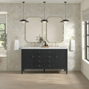 James Martin Myrrin 60" Double Bathroom Vanity, Carbon Oak