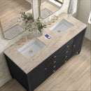 James Martin Myrrin 60" Double Bathroom Vanity, Carbon Oak