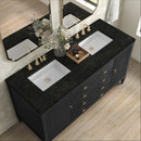 James Martin Myrrin 60" Double Bathroom Vanity, Carbon Oak