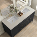 James Martin Myrrin 60" Double Bathroom Vanity, Carbon Oak