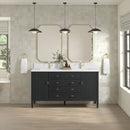 James Martin Myrrin 60" Double Bathroom Vanity, Carbon Oak