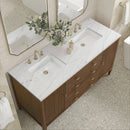James Martin Myrrin 60" Double Bathroom Vanity, Mid-Century Walnut