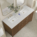 James Martin Myrrin 60" Double Bathroom Vanity, Mid-Century Walnut