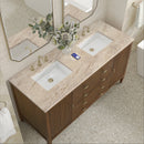 James Martin Myrrin 60" Double Bathroom Vanity, Mid-Century Walnut