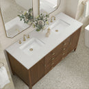 James Martin Myrrin 60" Double Bathroom Vanity, Mid-Century Walnut