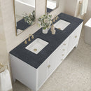 James Martin Myrrin 72" Double Bathroom Vanity, Bright White