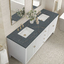 James Martin Myrrin 72" Double Bathroom Vanity, Bright White