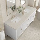 James Martin Myrrin 72" Double Bathroom Vanity, Bright White