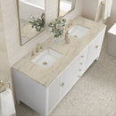 James Martin Myrrin 72" Double Bathroom Vanity, Bright White