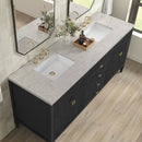 James Martin Myrrin 72" Double Bathroom Vanity, Carbon Oak