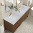James Martin Myrrin 72" Double Bathroom Vanity, Mid-Century Walnut