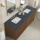 James Martin Myrrin 72" Double Bathroom Vanity, Mid-Century Walnut