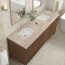 James Martin Myrrin 72" Double Bathroom Vanity, Mid-Century Walnut