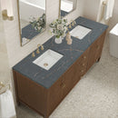 James Martin Myrrin 72" Double Bathroom Vanity, Mid-Century Walnut