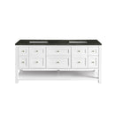 James Martin Breckenridge 72" Double Bathroom Vanity, Bright White