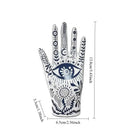 Mystic white & blue ceramic hand jewelry holder stand bedroom decor by Decorbites
