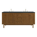 James Martin Laurent 72" Dual Mount Double Bathroom Vanity, Honey Oak