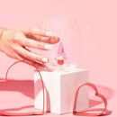 3D Gnome Heart Stemless Wine Glasses by Jersey Art Glass