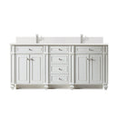 James Martin Bristol 72" Double Bathroom Vanity, Bright White